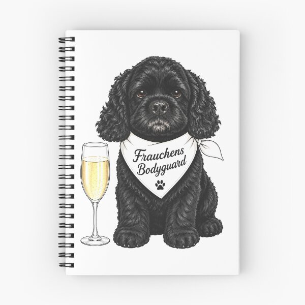 Item preview, Owner's bodyguard - Cocker Spaniel with champagne glass designed and sold by Auralda-T-Shirt.