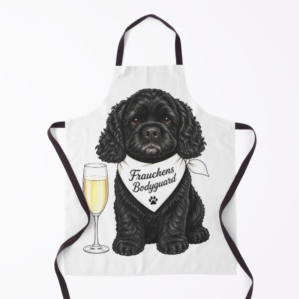 Item preview, Owner's bodyguard - Cocker Spaniel with champagne glass designed and sold by Auralda-T-Shirt.