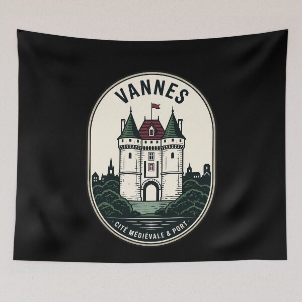Item preview, Vannes France Cité Médiévale Vintage Travel Emblem designed and sold by k3rstman1.