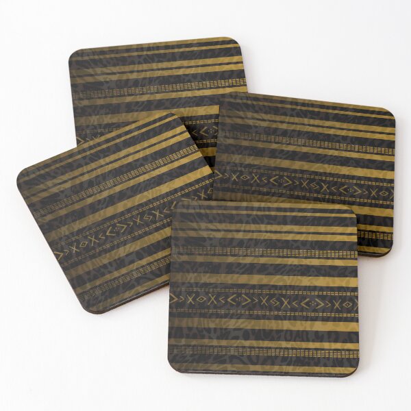 Item preview, GOLD-BLACK GEOMETRIC TRIBAL LEOPARD PRINT designed and sold by LYFSTYLE.GEMS.