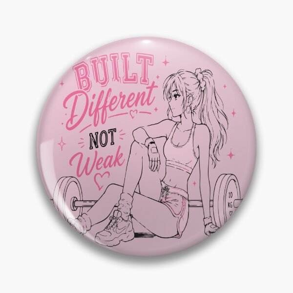 Item preview, Built Different Not Weak Barbells and Ponytails Gym Girl T-Shirt designed and sold by WORN.THOUGHTS.