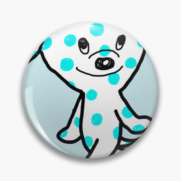Aperçu de l'œuvre Happy Blue Polka Dot Dalmatian créée et vendue par NAPIPIPIarts.