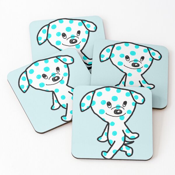 Item preview, Happy Blue Polka Dot Dalmatian designed and sold by NAPIPIPIarts.