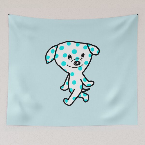 Item preview, Happy Blue Polka Dot Dalmatian designed and sold by NAPIPIPIarts.