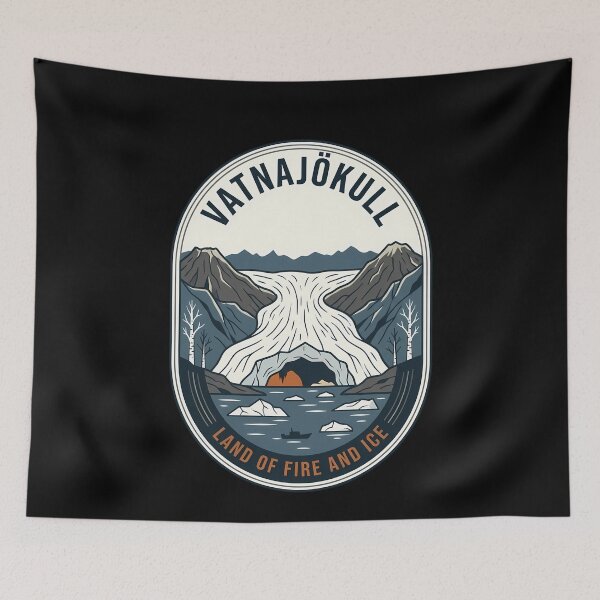 Item preview, Vatnajökull Iceland Vintage Travel Emblem designed and sold by k3rstman1.