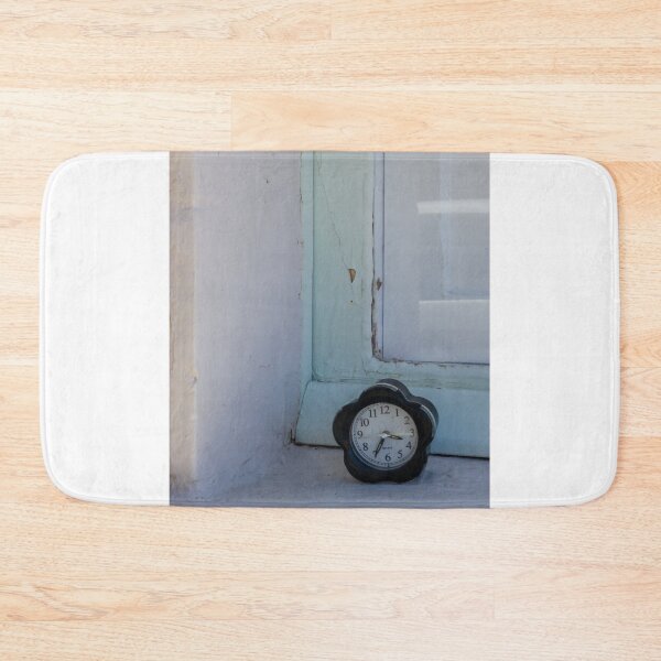 Item preview, Vintage Alarm Clock on Weathered Windowsill With Peeling Paint and Soft Morning Light designed and sold by Nmallia.
