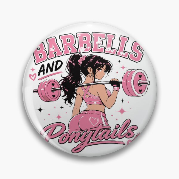 Item preview, Barbells and Ponytails Girly Weightlifting Aesthetic Sticker designed and sold by WORN.THOUGHTS.