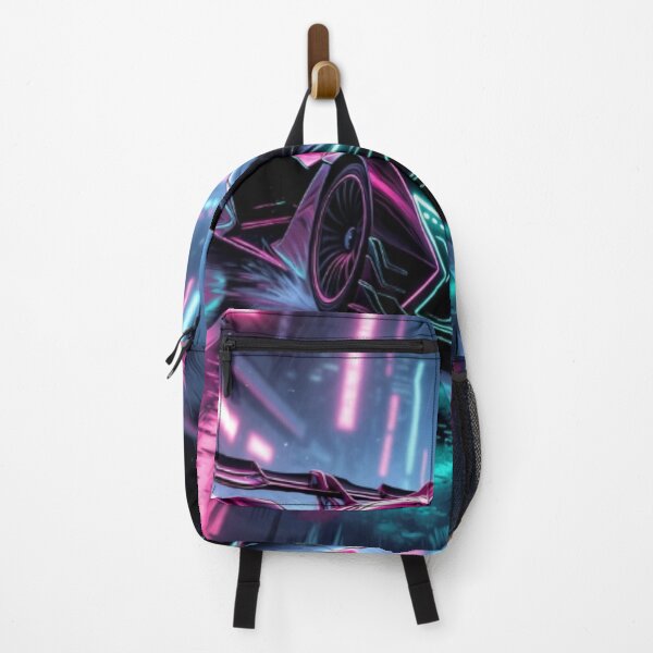 Item preview, Neon Cyber Hypercar | Futuristic Synthwave Supercar in the Rain designed and sold by Nexus Space.