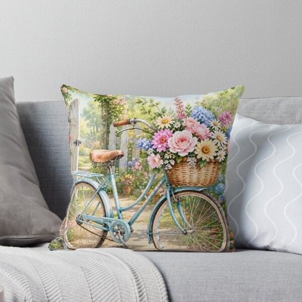 Item preview, Vintage Bicycle with Floral Basket designed and sold by Pure Craft.