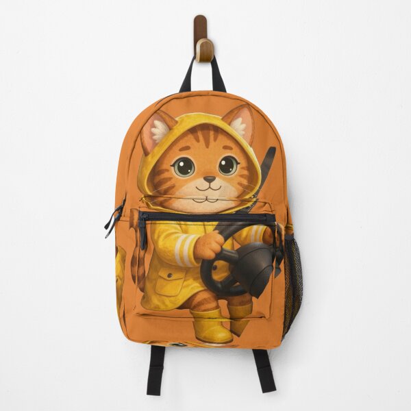 Item preview, Cute Driving Cat in Yellow Raincoat - Funny Orange Tabby Driver Art designed and sold by BLUESKY11a.