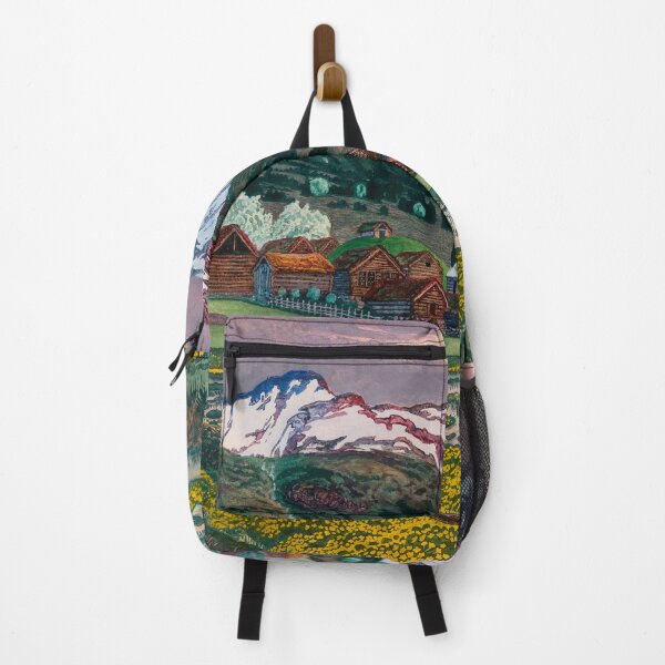 Item preview, Marigold Night alpine floral mountain landscape painting print by Nikolai Astrup designed and sold by Jéanpaul Ferro.