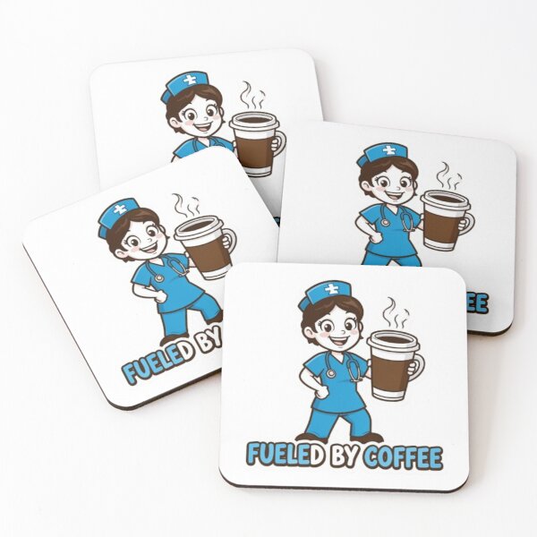 Item preview, Fueled by Coffee – Nurse Appreciation Cartoon Design designed and sold by ArtistryNetix.