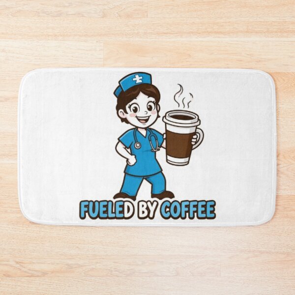 Item preview, Fueled by Coffee – Nurse Appreciation Cartoon Design designed and sold by ArtistryNetix.