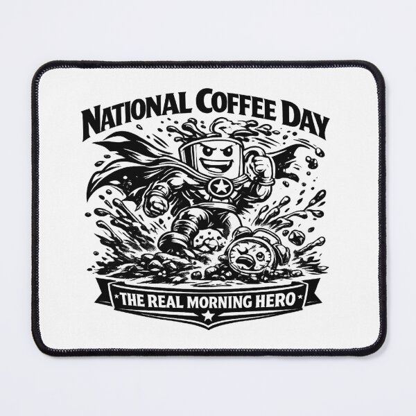 Item preview, The Real Morning Hero National Coffee Day Superhero designed and sold by irfanshikh.