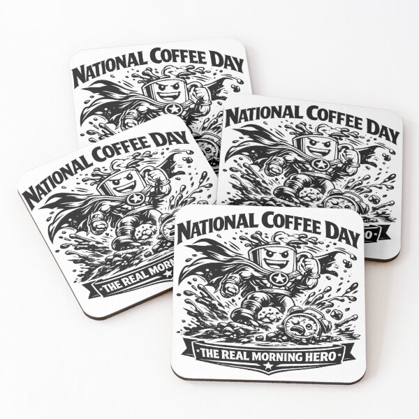 Item preview, The Real Morning Hero National Coffee Day Superhero designed and sold by irfanshikh.
