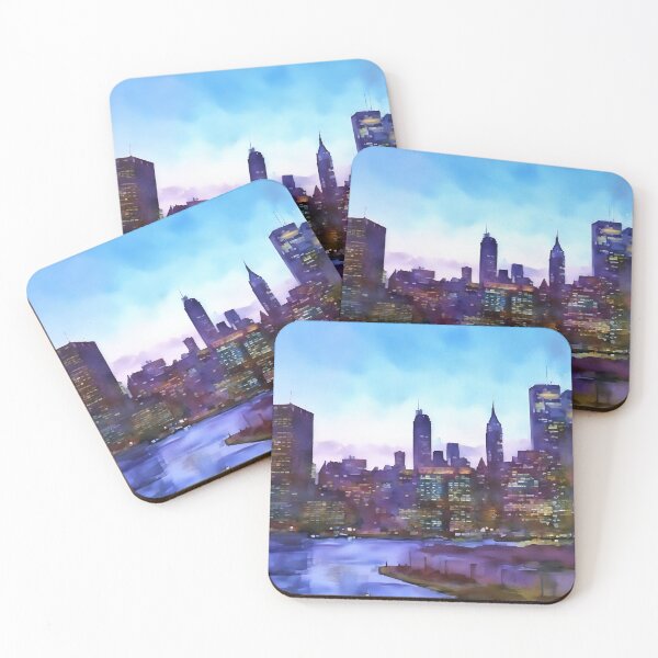 Item preview, Faint Sunsets on the East River designed and sold by RCWatercolours.