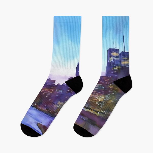 Item preview, Faint Sunsets on the East River designed and sold by RCWatercolours.