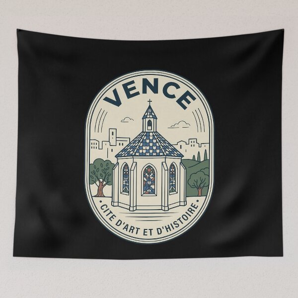 Item preview, Vence France Vintage Travel Emblem Retro Chapel designed and sold by k3rstman1.