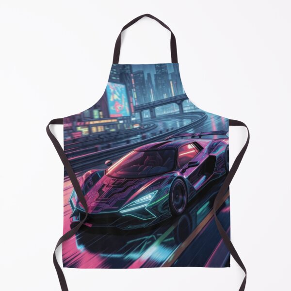 Item preview, Cyberpunk Neon Hypercar | Futuristic City Racing Synthwave Art designed and sold by Nexus Space.