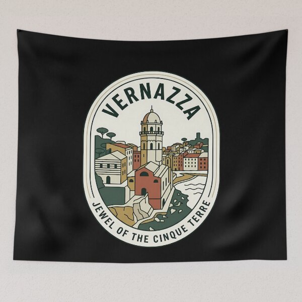 Item preview, Vernazza Italy Vintage Travel Emblem Cinque Terre designed and sold by k3rstman1.