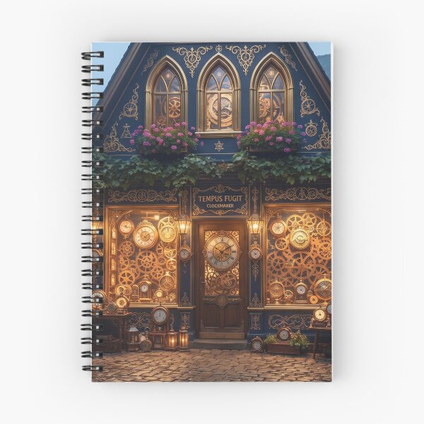 Item preview, The Clockmaker Sanctuary, Glowing Mystical Workshop Alley designed and sold by BlareBlare.