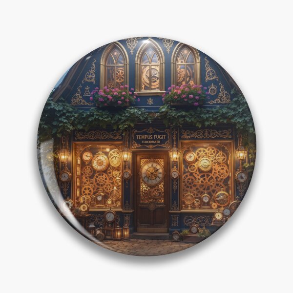 Item preview, The Clockmaker Sanctuary, Glowing Mystical Workshop Alley designed and sold by BlareBlare.