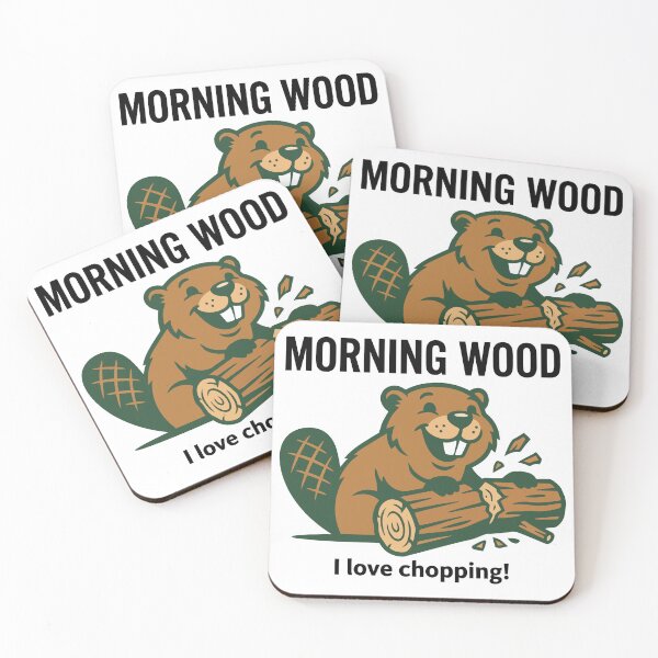 Item preview, Morning Wood Beaver Lumberjack Firewood Humor designed and sold by Amir Faysal.
