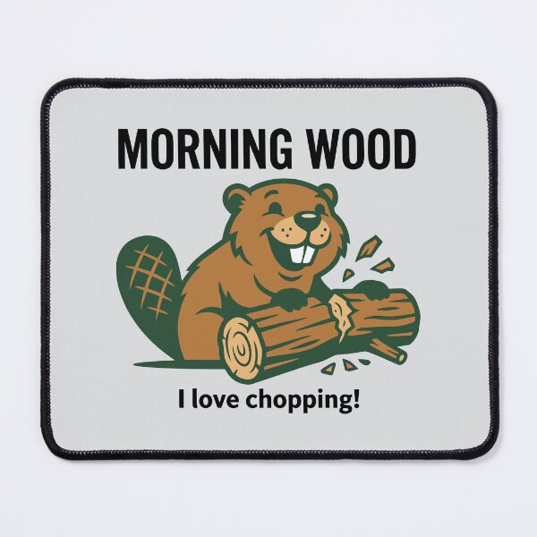 Item preview, Morning Wood Beaver Lumberjack Firewood Humor designed and sold by Amir Faysal.