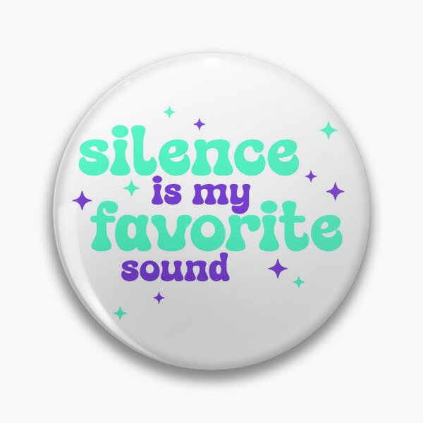 Item preview, Funny Tinnitus Shirt Silence Is My Faforite Sound Mint Purple Retro Font Chronic Illness Humor Mental Health Sarcasm Spoonie Life designed and sold by RealLifeMerchies.