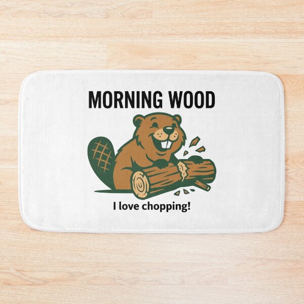 Item preview, Morning Wood Beaver Lumberjack Firewood Humor designed and sold by Amir Faysal.
