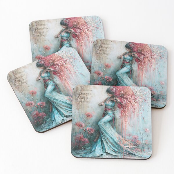 Item preview, Violin Rhapsody - Turquoise Kimono Music Art designed and sold by Creative Nook.