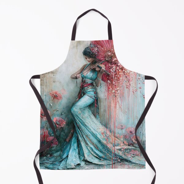 Item preview, Violin Rhapsody - Turquoise Kimono Music Art designed and sold by Creative Nook.