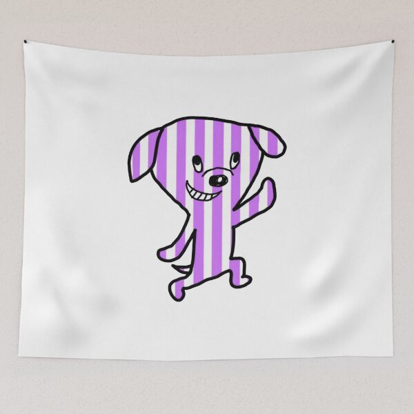 Item preview, Happy Purple Striped Pup - Cute designed and sold by NAPIPIPIarts.