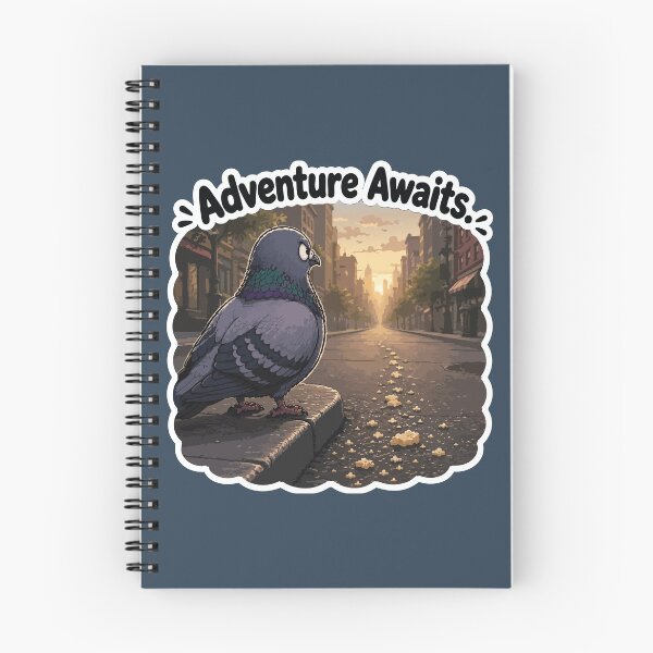 Item preview, Adventure Awaits Funny Pigeon Journey Cartoon Sticker designed and sold by SimplePoDesign.