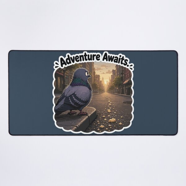 Item preview, Adventure Awaits Funny Pigeon Journey Cartoon Sticker designed and sold by SimplePoDesign.