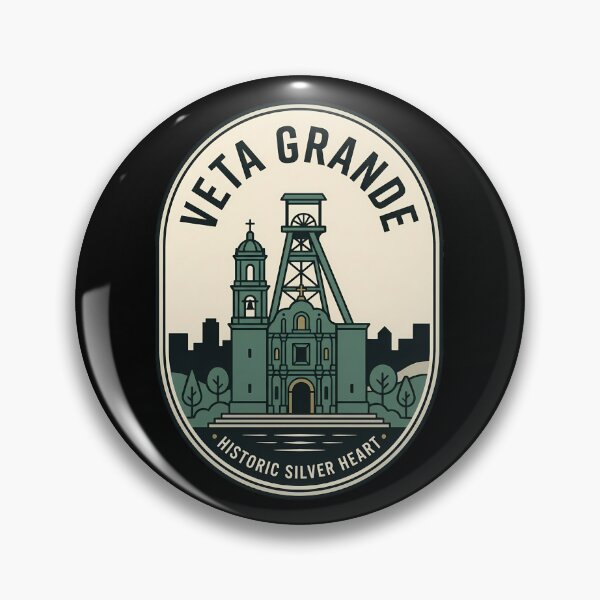 Item preview, Veta Grande Historic Silver Heart Vintage Travel Emblem designed and sold by k3rstman1.