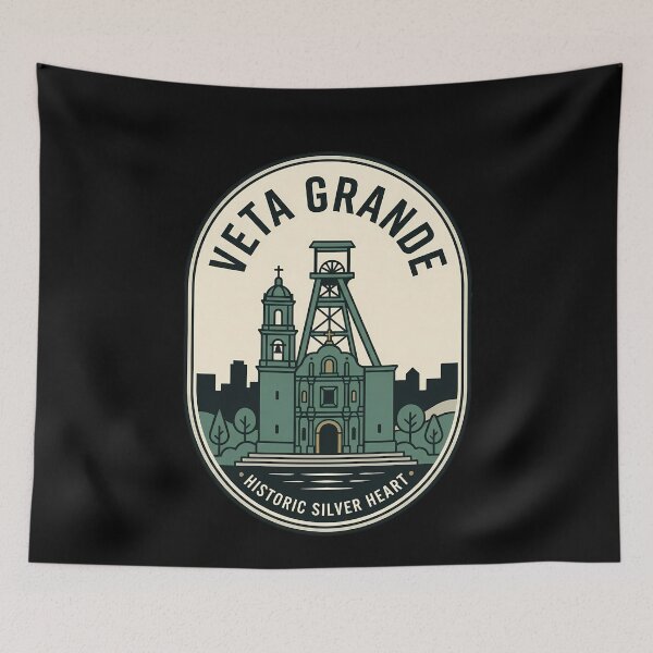 Item preview, Veta Grande Historic Silver Heart Vintage Travel Emblem designed and sold by k3rstman1.