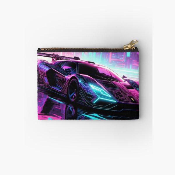 Item preview, Neon Velocity Hypercar | Cyberpunk Synthwave Racing Car Art designed and sold by Nexus Space.