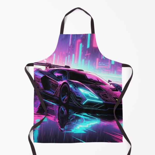 Item preview, Neon Velocity Hypercar | Cyberpunk Synthwave Racing Car Art designed and sold by Nexus Space.