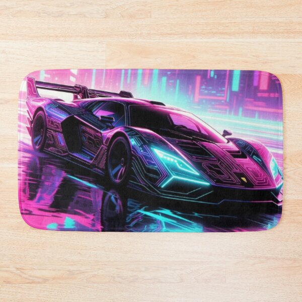 Item preview, Neon Velocity Hypercar | Cyberpunk Synthwave Racing Car Art designed and sold by Nexus Space.