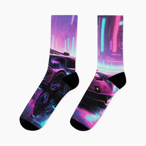Item preview, Neon Velocity Hypercar | Cyberpunk Synthwave Racing Car Art designed and sold by Nexus Space.