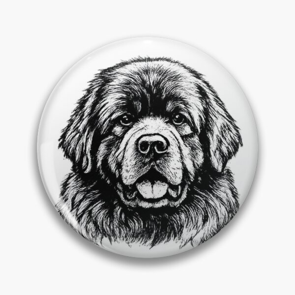 Item preview, Newfoundland Dog Line Art | Premium Black & White Portrait designed and sold by zenithviv.