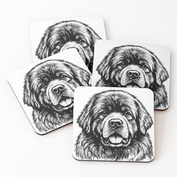 Item preview, Newfoundland Dog Line Art | Premium Black & White Portrait designed and sold by zenithviv.