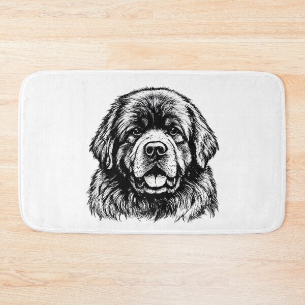 Item preview, Newfoundland Dog Line Art | Premium Black & White Portrait designed and sold by zenithviv.