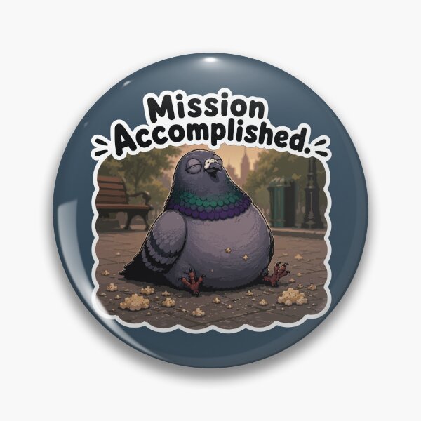 Item preview, Mission Accomplished Funny Pigeon Cartoon Sticker designed and sold by SimplePoDesign.