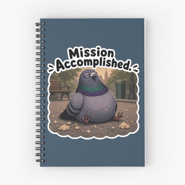 Item preview, Mission Accomplished Funny Pigeon Cartoon Sticker designed and sold by SimplePoDesign.