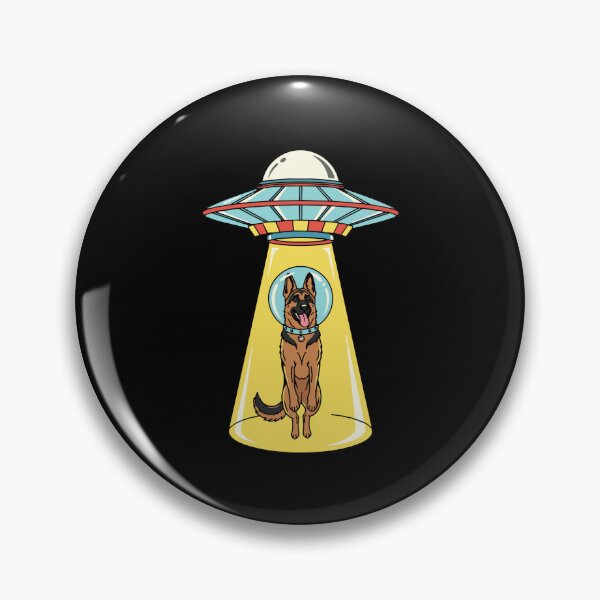 Item preview, German Shepherd UFO Abduction Alien Dog Spaceship designed and sold by PopStars1993.