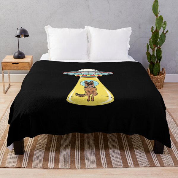 Item preview, German Shepherd UFO Abduction Alien Dog Spaceship designed and sold by PopStars1993.