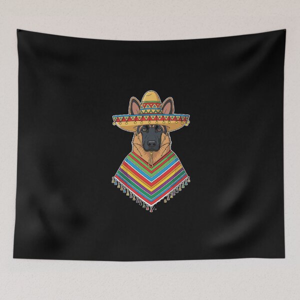 Item preview, German Shepherd Sombrero Serape Cinco De Mayo Dog Lover designed and sold by PopStars1993.