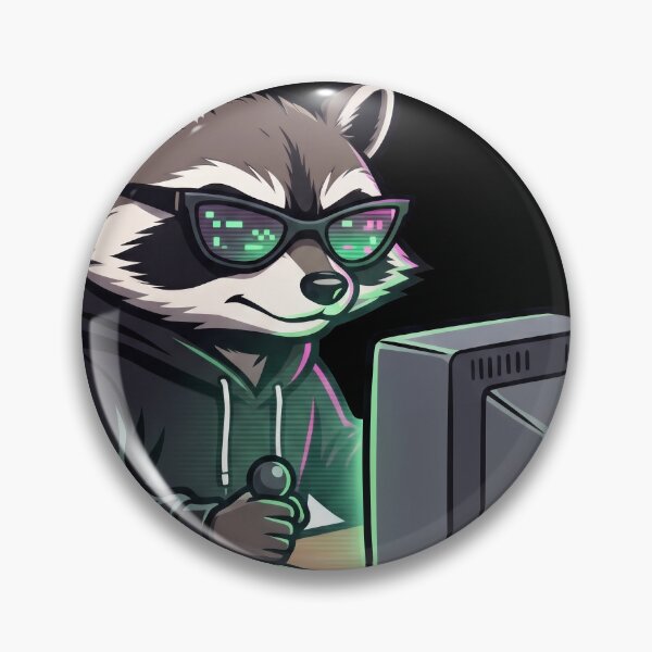 Item preview, Retro Gaming Raccoon, Cartridge Collector Purist designed and sold by NerdApproach.